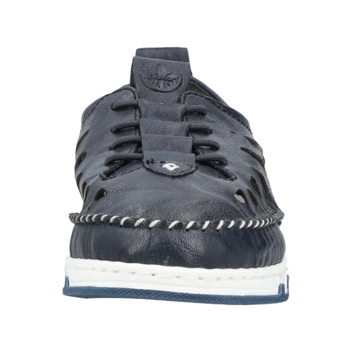 Pantofi dama de vara din piele naturala, Rieker 49956-14, bleumarin - Img 10