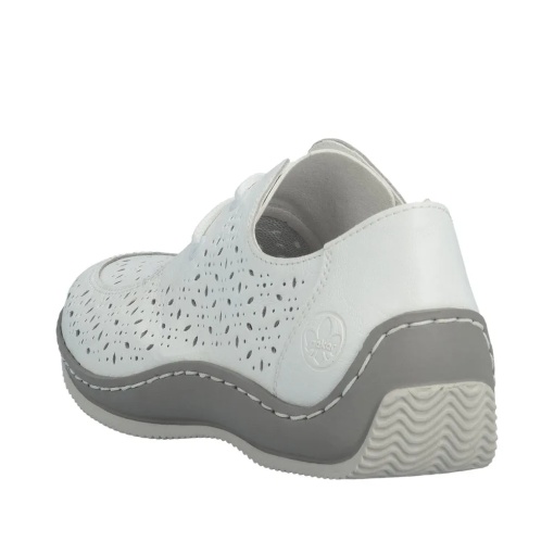 Pantofi dama de vara din piele naturala, Rieker L1722-80, alb - Img 3