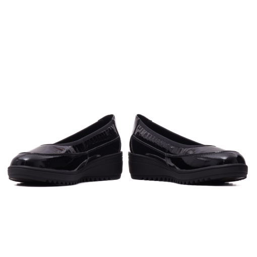 Pantofi dama din piele naturala lacuita, Karisma, V4VA60006A 01-O, negru - Img 5