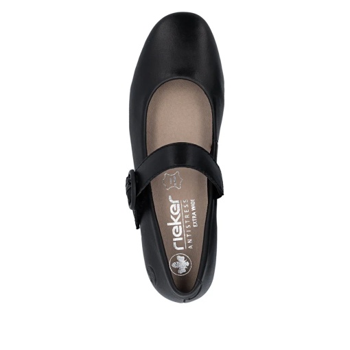 Pantofi dama din piele naturala, Rieker 43455-00, negru - Img 6