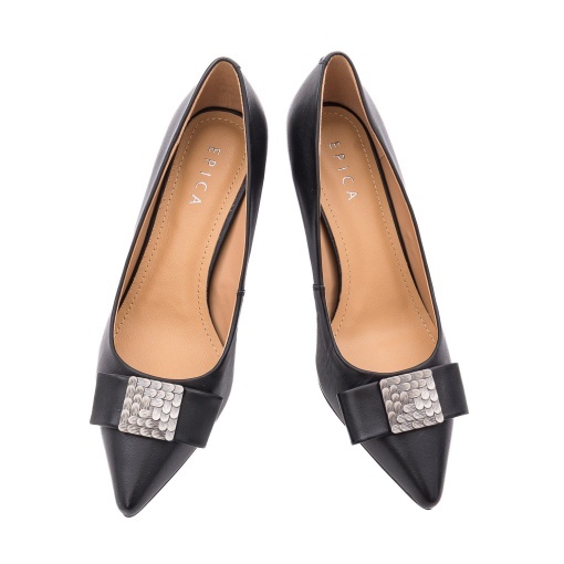 Pantofi dama eleganti din piele naturala, Epica, 36A30-A1454-ZY35A2, negru - Img 4