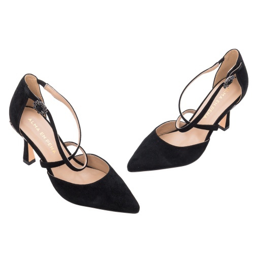 Pantofi dama eleganti din piele naturala intoarsa, ALMA EN PENA, I260242 SUEDE BLACK, negru - Img 2