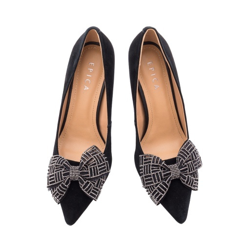 Pantofi dama eleganti din piele naturala intoarsa, Epica, 36A122-A1517-015A2, negru - Img 4