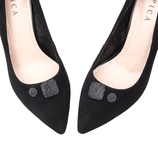 Pantofi dama, piele naturala intoarsa, HMHM00038B L2-I, negru - Img 8