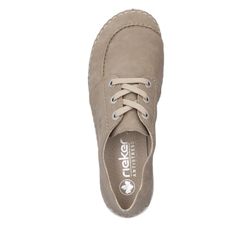 Pantofi dama, piele naturala, Rieker 52545-62, bej - Img 8