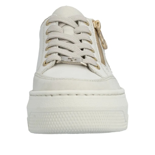 Pantofi dama, piele naturala, Rieker M1912-80, alb - Img 6