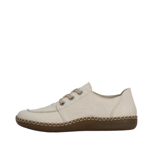 Pantofi dama, piele naturala, Rieker N2402-60, bej - Img 5