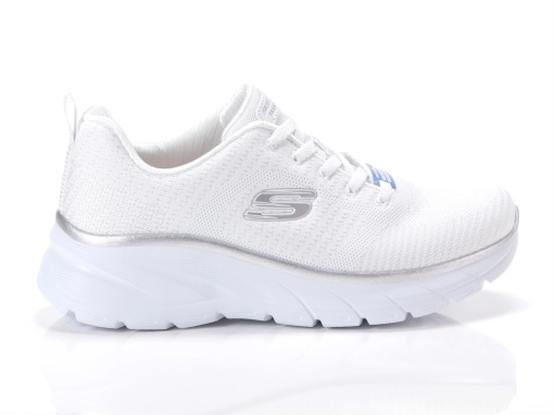 Pantofi dama sport din material textil, Skechers FASHION FIT 2.0-MOON 150384 WSL WHITE/SI, alb - Img 5