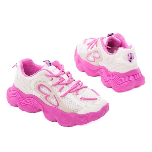 Pantofi dama sport din piele mix, Gryxx 0G36398 81-Z, fuchsia - Img 3