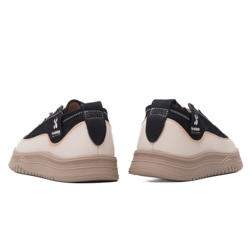 Pantofi dama sport din piele naturala, Feeling, 6675, negru - Img 6
