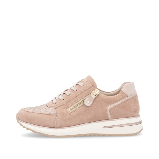 Pantofi dama sport, piele naturala nabuc, D1G10-31, roz prafuit - Img 7
