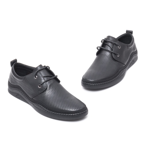 Pantofi de Vara Barbati stil Mocasin E6E640004A 01-N, negru - Img 2
