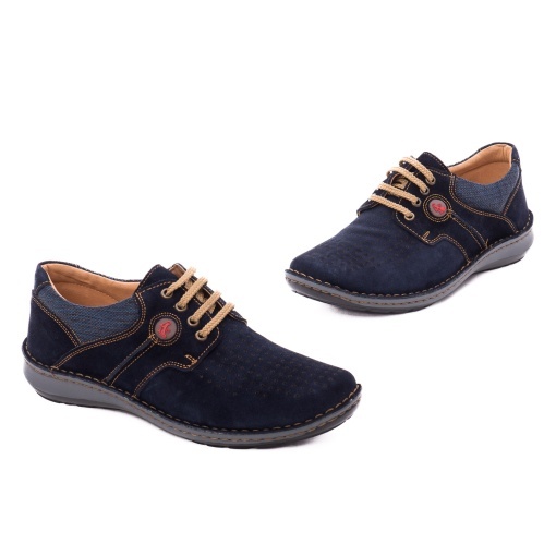 Pantofi de vara din piele intoarsa, Otter OT9560 42-I, bleumarin - Img 2