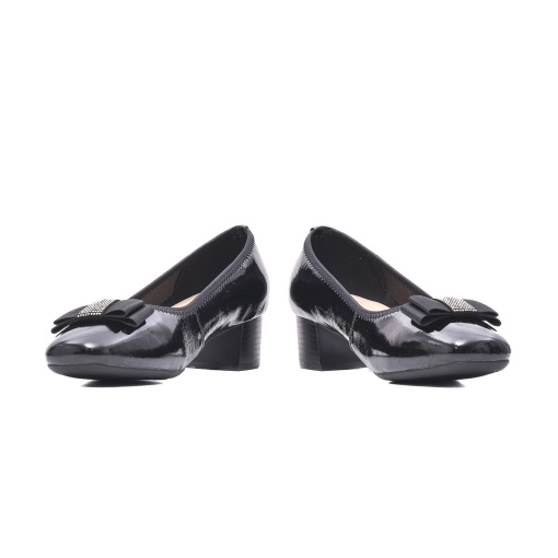 Pantofi eleganti piele lacuita cu toc comod, X4X450053A 01-L - Img 4