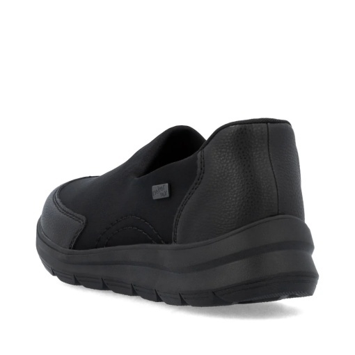 Pantofi impermeabili slip-on damă Rieker Z0054-00, negru, talpă joasă - Img 8