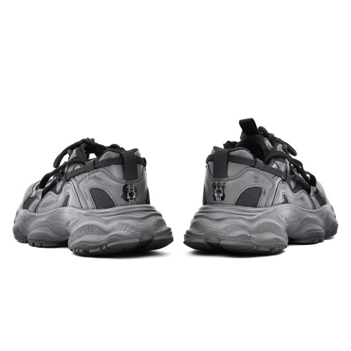Pantofi sport Unisex din piele mix, Gryxx, Z69688-2B 14-Z, gri - Img 6