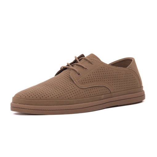 Pantofi vara barbati din piele naturala nabuc, Otter, J2J260014B B2-N, taupe