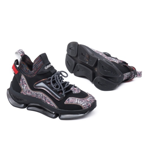 Pantofi vara unisex din material sintetic, Gryxx, 7D21018 01-Z, negru - Img 4