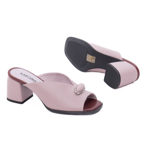 Papuci dama din piele naturala, Karisma 7QXS80007B 53-N, lila - Img 4