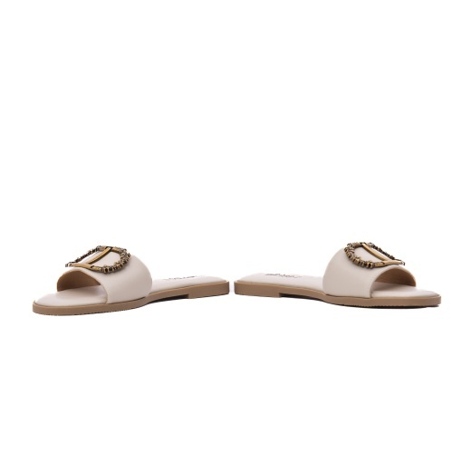 Papuci dama din piele naturala, PASS Collection AGQS80013B 52-N, crem - Img 5