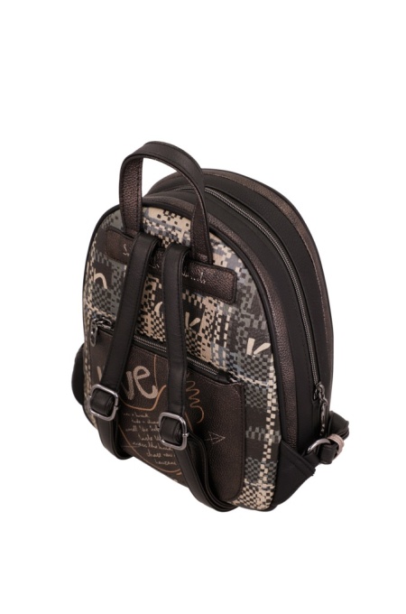 Rucsac damă ORCHESTRA IRON din piele ecologica, Anekke 43755-252 Negru - Img 4