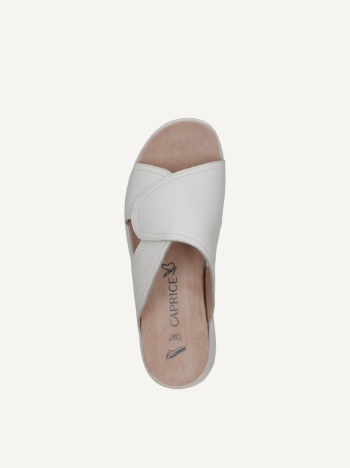 Saboti dama din piele naturala, Caprice 9-27209-46 105 WHITE DEER, alb - Img 3