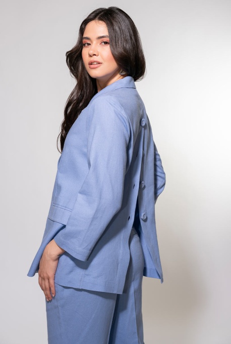 Sacou dama uni din in PARMA, Hermosa, bleu - Img 19