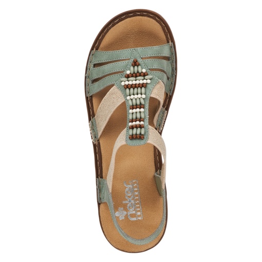 Sandale dama casual, piele ecologica, 60851-52, olive - Img 6