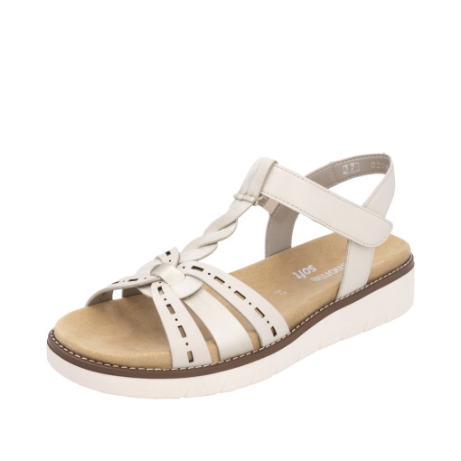 Sandale dama casual, Remonte D2044-60 din piele naturala, crem - Img 2
