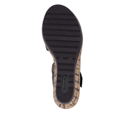 Sandale dama casual, Remonte R6266-00 din piele naturala, negru - Img 8