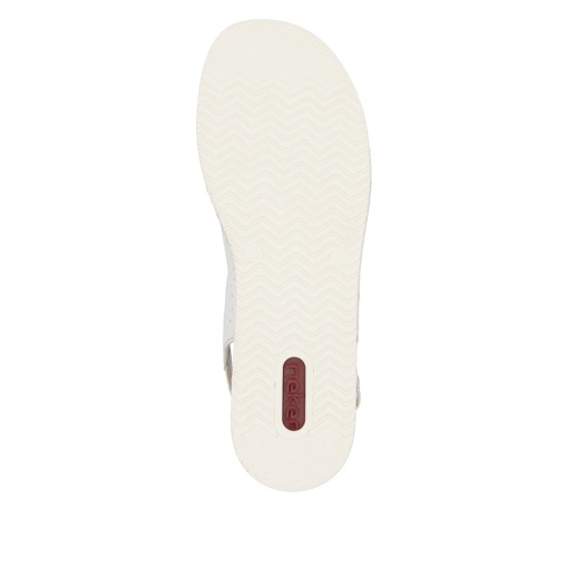 Sandale dama casual, Rieker, piele naturala, 62902-80, alb - Img 7
