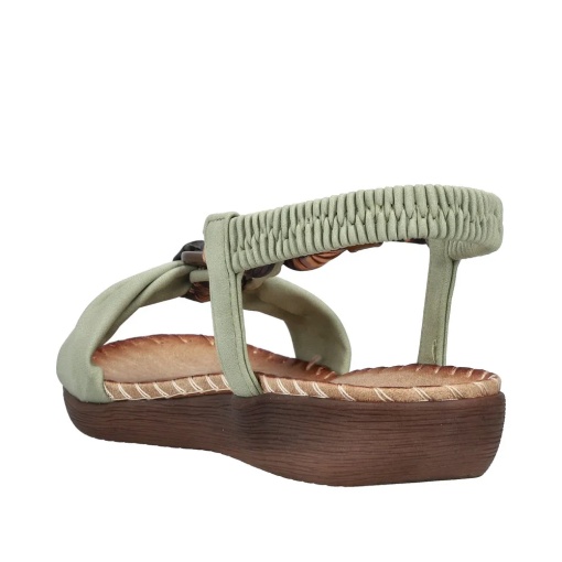 Sandale dama din material sintetic, Rieker V7568-52, verde - Img 3