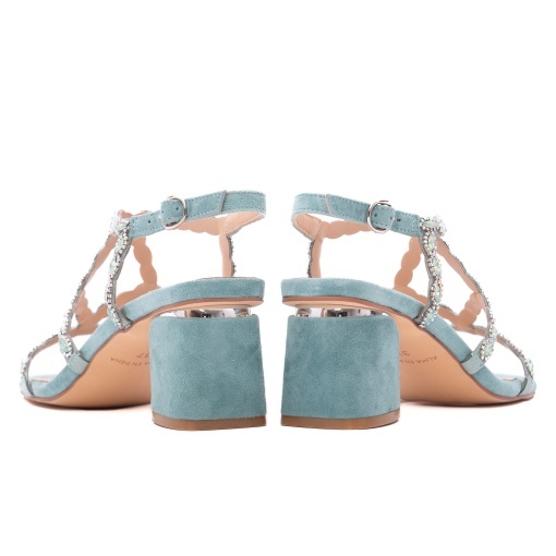 Sandale dama din piele intoarsa, ALMA EN PENA V263004 SUEDE JADE, verde - Img 6