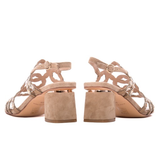 Sandale dama din piele intoarsa, ALMA EN PENA V263005 SUEDE SAND, bej - Img 6