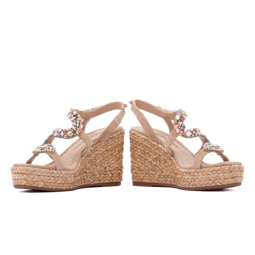 Sandale dama din piele intoarsa, ALMA EN PENA V266052 SUEDE SAND, bej - Img 5