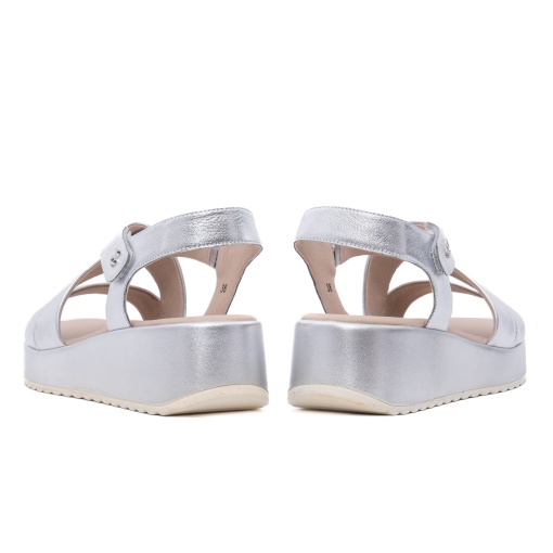 Sandale dama din piele naturala, Caprice, 9-28305-44 920 SILVER METAL, argintiu - Img 6