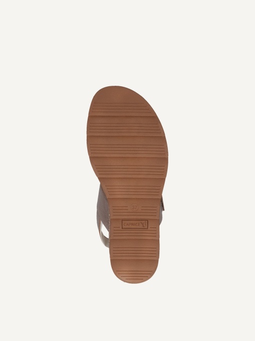 Sandale dama din piele naturala, Caprice 9-28753-42 341 TAUPE METALLIC, taupe metalizat - Img 5