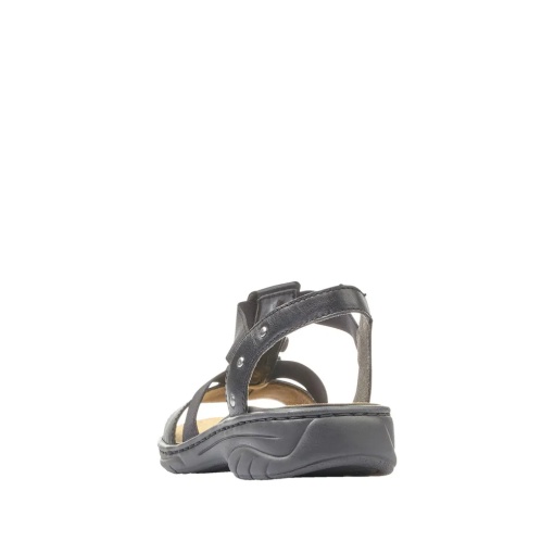 Sandale dama din piele naturala, Rieker 64580-00, negru - Img 3