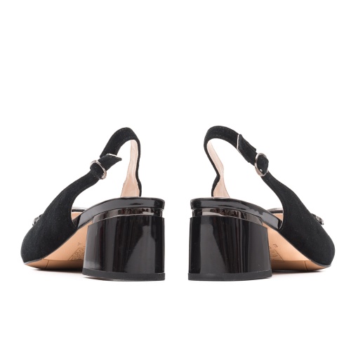 Sandale dama elegante cu toc mic, JIJI40041B 01-I, negru - Img 3