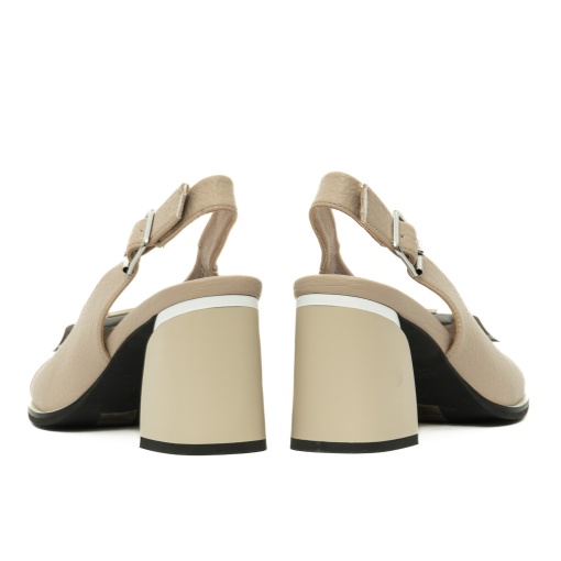 Sandale dama elegante din piele naturala, KARISMA, 7QXS60020A 03-N, bej - Img 6