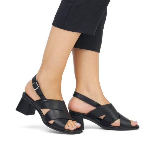Sandale Elegante și Confortabile Remonte în Negru Mat, D1K53-00 - Img 2