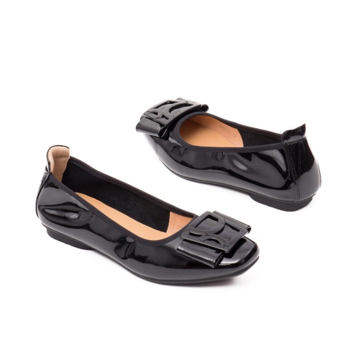 Balerini dama, piele naturala lacuita, M4M460007A 01-L, negru - Img 3