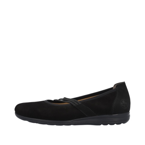 Balerini dama, piele naturala nabuc, L9369-00, negru - Img 2
