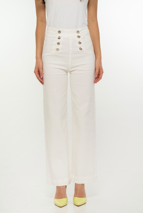 Blugi dama din denim BLUGI 15800, alb - Img 6