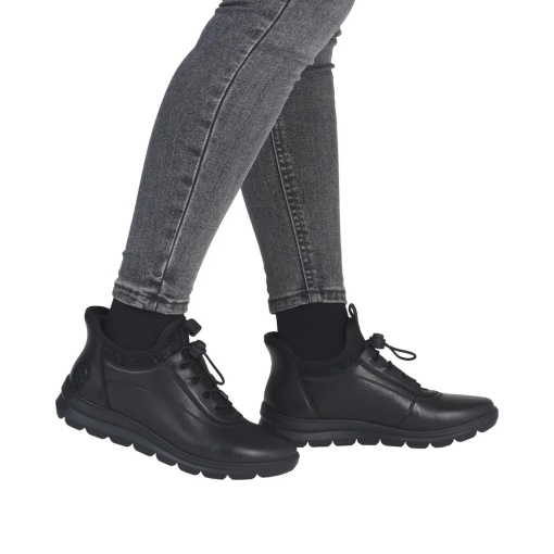 Botine casual din piele naturală Rieker Z0057-00 - Img 9