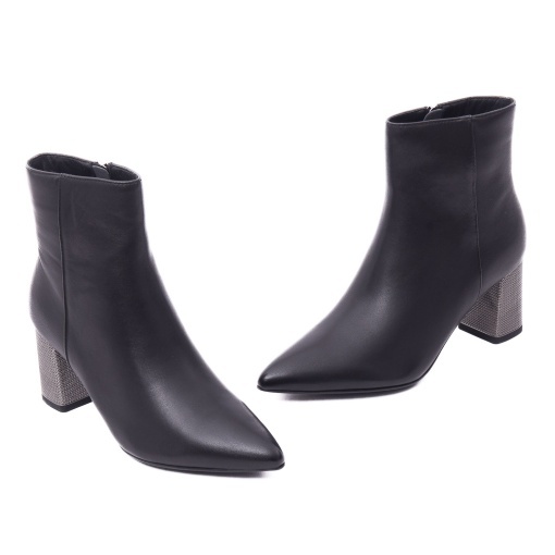 Botine dama cu varfd ascutit Feeling din piele 25-101-02 - Img 2