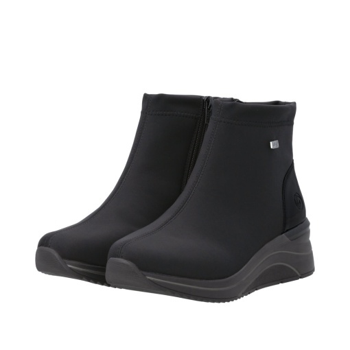 Botine dama din material textil, Remonte D0T73-00, negru - Img 2
