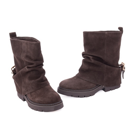Botine dama din piele intoarsa, Alma En Pena I260885 CROSTA COFFEE, maro - Img 2