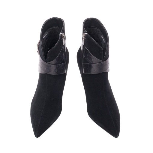 Botine dama din piele intoarsa, Epica 36B99-UM3575-015B2 01-I, negru - Img 4