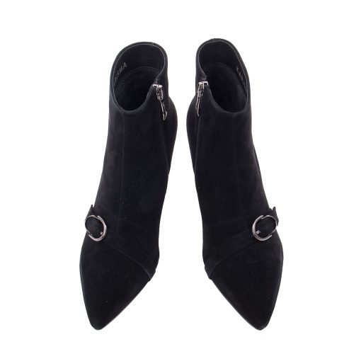 Botine dama din piele intoarsa, Karisma 324A584-38B-12 01-I, negru - Img 4